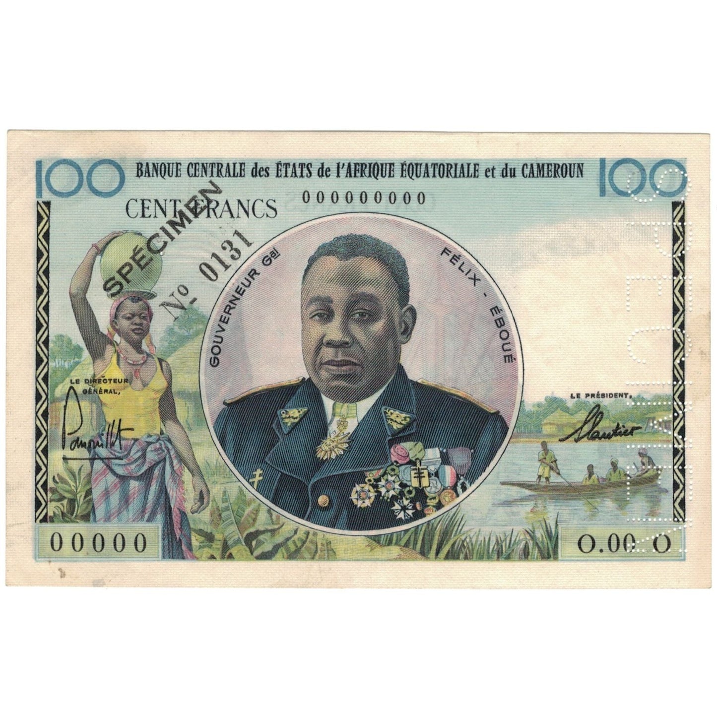 bancnota, 
  
  Statele Africii Centrale, 
  
  100 de franci