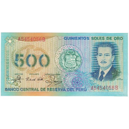 bancnota, 
  
  Peru, 
  
  500 Soles De Oro