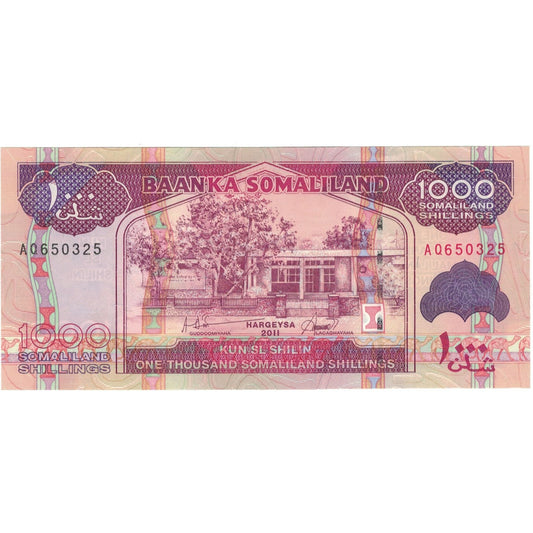 bancnota, 
  
  Somaliland, 
  
  1000 de șilingi