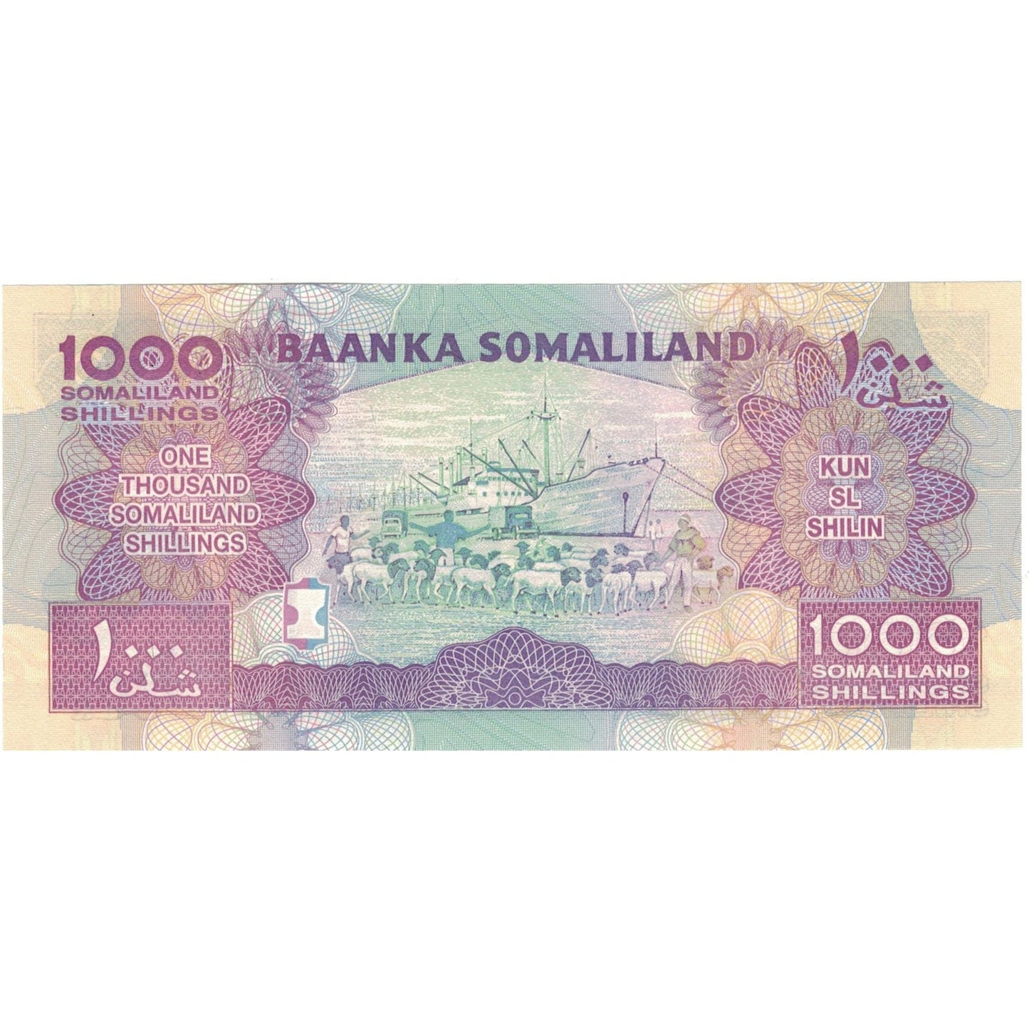 bancnota, 
  
  Somaliland, 
  
  1000 de șilingi