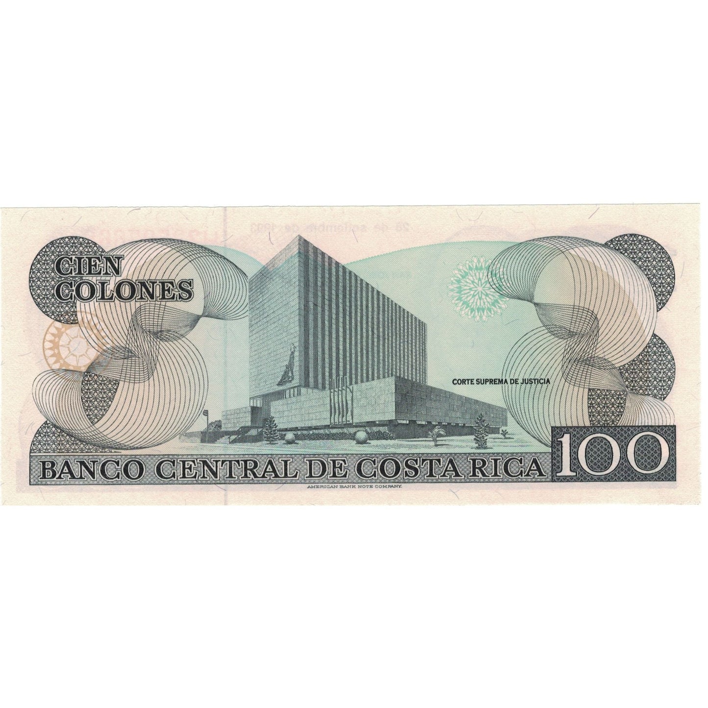 bancnota, 
  
  Costa Rica, 
  
  100 de Coloni