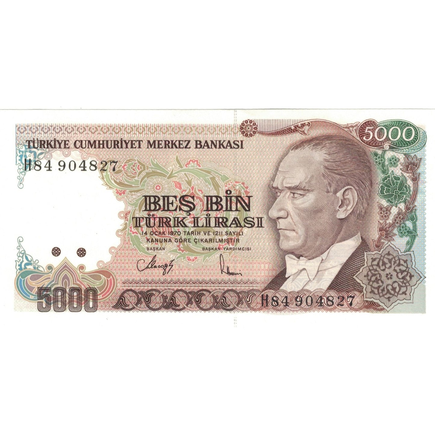 bancnota, 
  
  Curcan, 
  
  5000 lire