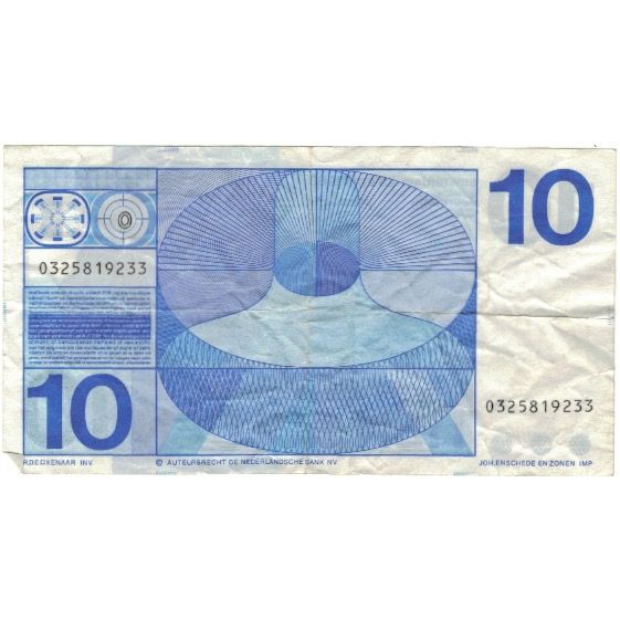 bancnota, 
  
  Olanda, 
  
  10 Gulden