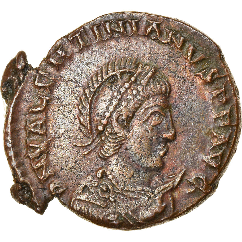 Monedă, 
  
  Valentinian al II-lea, 
  
  Maiorina pecunia