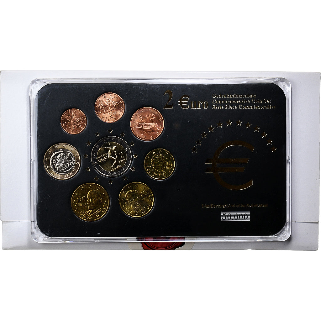 Grecia, 
  
  Set 1 ct. - 2 euro, 
  
  2002-2006