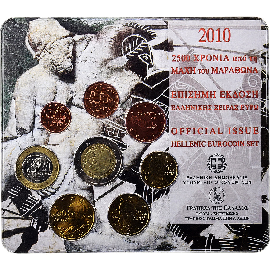 Grecia, 
  
  Set 1 ct. - 2 euro, 
  
  2010