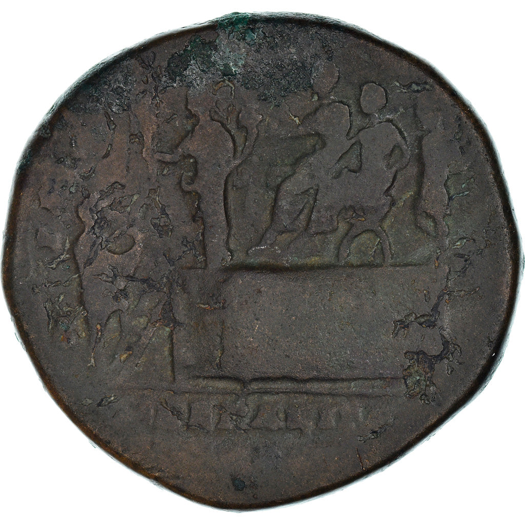 Monedă, 
  
  Marcus Aurelius, 
  
  Sestertius